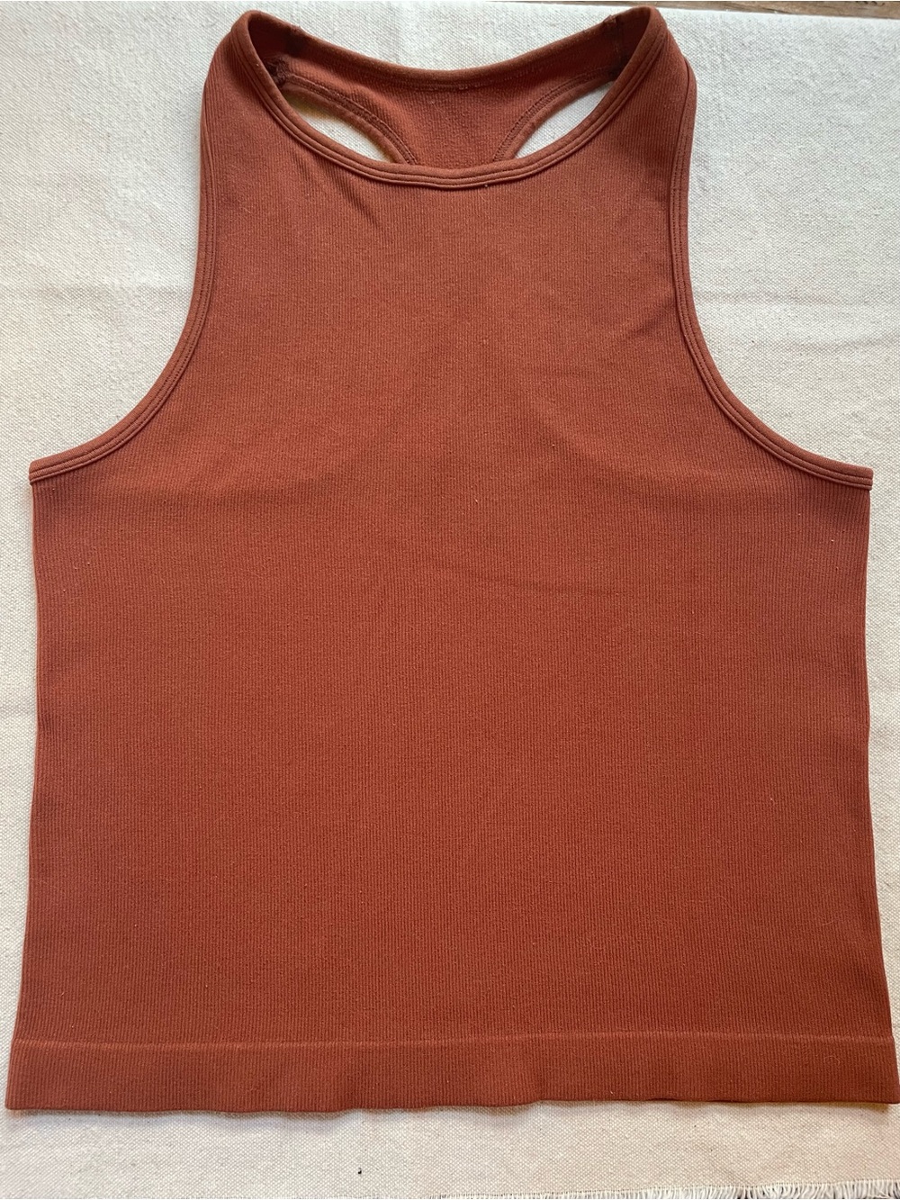 Free People Ribbed Tank Top in Rust - Picture 4 of 4
